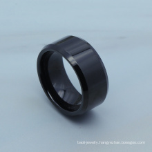 Hot Sale Fashion Full Black Men 12mm Wide Tungsten Carbide Wedding Ring